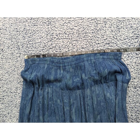 Vintage Carole Little Boho Maxi Skirt Size 12 Western Southwestern Country Blue - Picture 7 of 10